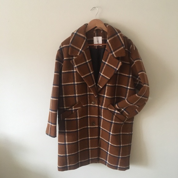 NO LONGER AVAILABLE MANGO Checked Lapel Coat - Picture 8 of 13
